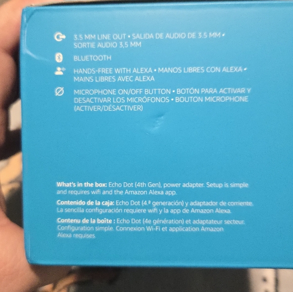 Amazon Echo Dot 4 Generation w/Alexa Black in Box Never Opened - Picture 4 of 7